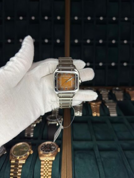 Cartier Santos White Dial Large Stainless Steel 40mm Ref. WSSA0064